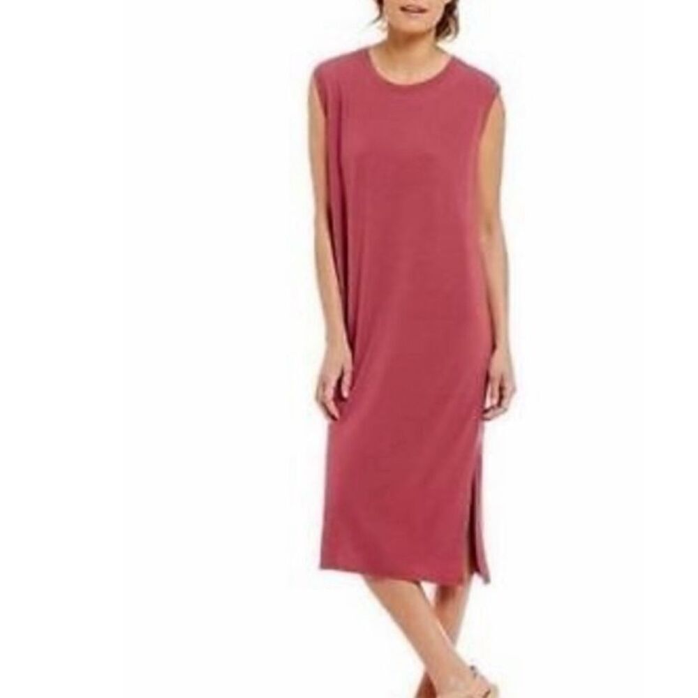 Eileen Fisher Rosewood Sleeveless Dress Women’s Size Petite Small